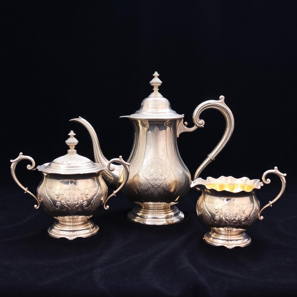 Victorian Sterling Silver Tea Service